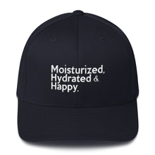 Load image into Gallery viewer, &quot; Moisturized, Hydrated &amp; Happy &quot; structured twill cap