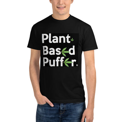 Plant - Based Puffer cannabis CBD  eco-friendly unisex sustainable tee black tee black t-shirt black shirt