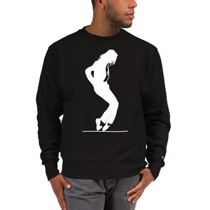 Michael Jackson White Silhouette No Crown Front Crown on back Champion™ Sweatshirt