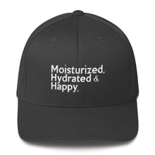 Load image into Gallery viewer, &quot; Moisturized, Hydrated &amp; Happy &quot; structured twill cap