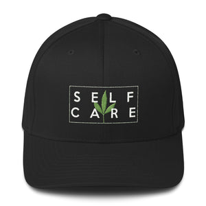 " Self Care" ( cannabis / white ) Structured Twill Cap