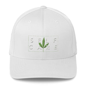 " Self Care " ( cannabis / white ) Structured Twill Cap