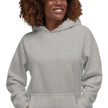 Load image into Gallery viewer, B.G.M Black Girl Magic (embroidered/grey) Unisex Hoodie