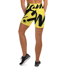 Load image into Gallery viewer, &quot;PANTS FOR WHAT&quot; (light yellow) women&#39;s Yoga/Biker Shorts