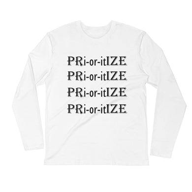 Prioritize for the Prize - Long Sleeve Fitted Crew