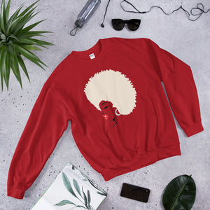 " Melanin Melanie " (red lippie / blonde afro) sweatshirt