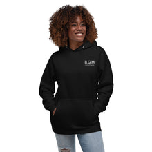 Load image into Gallery viewer, B.G.M Black Girl Magic (white embroidered) Unisex Hoodie