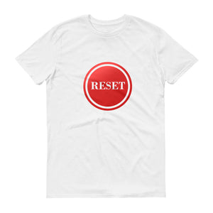 Reset Button (transparent) short-sleeve t-shirt