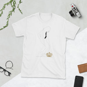 Michael Jackson White Silhouette Crown Down Sleeve Unisex Tee