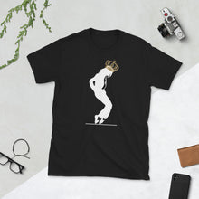 Load image into Gallery viewer, Michael Jackson White Silhouette Crown on Head Short-Sleeve Unisex tee