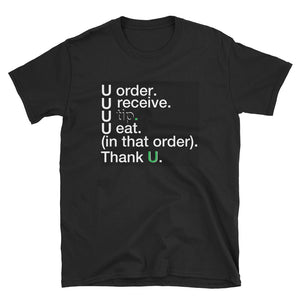 Uber Eats Flex Driver Doordash Door dash Dashers Dasher Postmates Post Mates UberEats Uber Eats Driver short-sleeve unisex t shirt