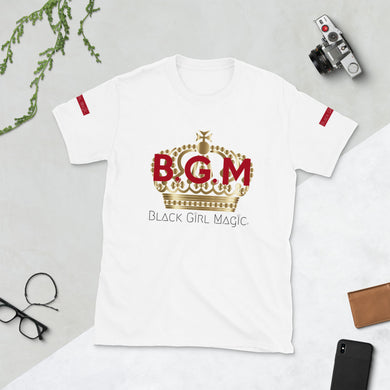 B.G.M (Black Girl magic / gold crown) Short-Sleeve Unisex T-Shirt