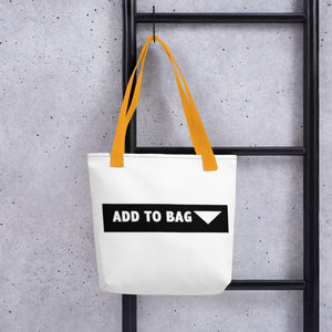 " Add to Bag " shopping cart button (white) Tote bag