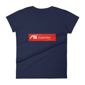 You Tube inspired "Subscribe" (shine) Women's short sleeve tee