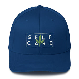 " Self Care" ( cannabis / white ) Structured Twill Cap