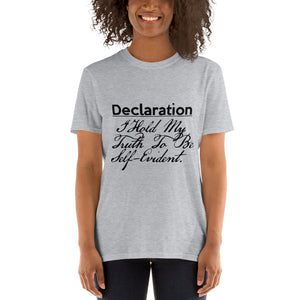 Constitution/Declaration (Self-Evident Truth) short-sleeve unisex tee