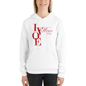 LV Wear Red Label LOVE Unisex hoodie