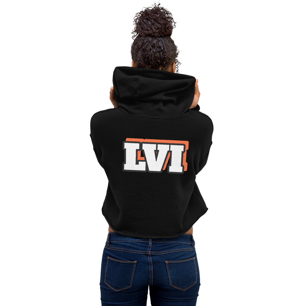 Cincinnati Bengals Women's Hooded Crop Sweatshirt - White/Black